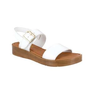 BELLA VITA Womens White 1/2 Platform Tay-italy Wedge Slingback Sandal 10 M